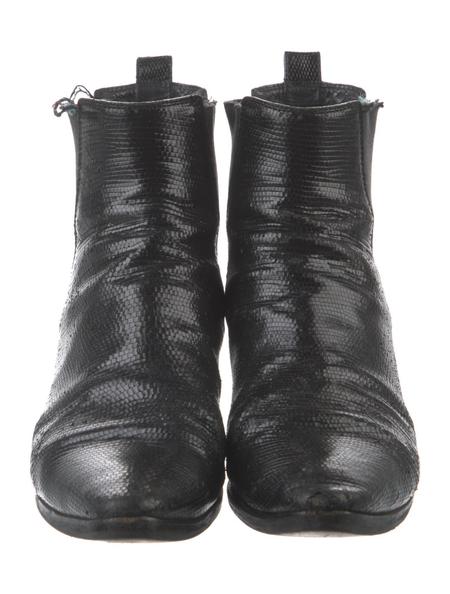 Saint Laurent Snakeskin Chelsea Boots